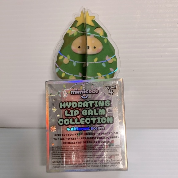 MIMICOCO Lip Balm Cucumber Melon Berry Strawberry Lavender Gift Set of 4 - Picture 10 of 11